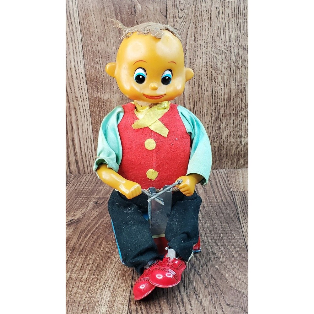 Drummer Boy Battery Operated Tin Toy ALPS Japan Missing Drums Untested